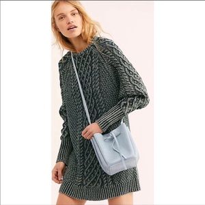 Free People Croco Vegan Leather Bucket Bag